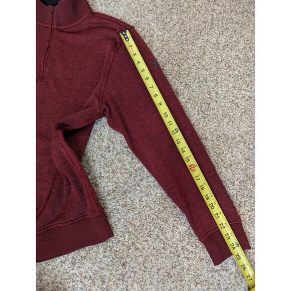 Under Armour Men's 1/4 Zip Pullover Sweatshirt Polyester Red Size L Storm Loose - Picture 8 of 8